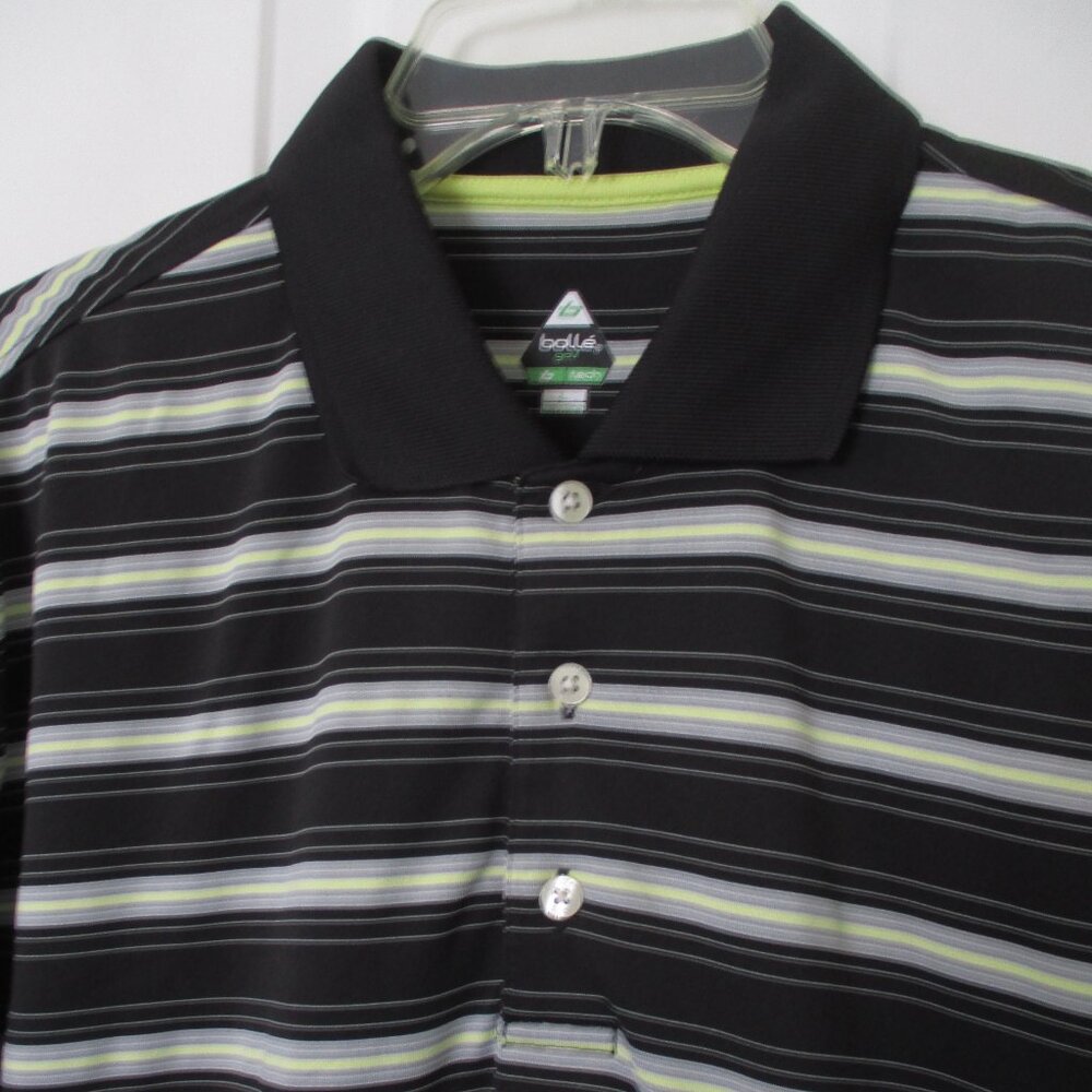 bolle' Golf Mens S/S Black Stretch Polo Shirt NWOT - Size Large